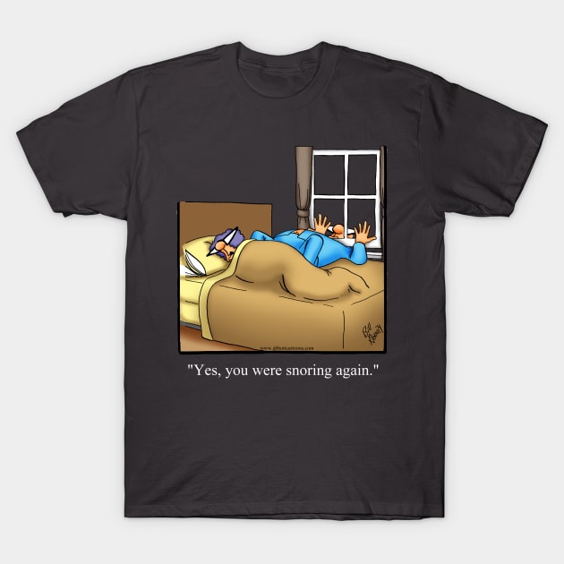 Funny Spectickles Snoring Cartoon Humor T-Shirt by abbottcartoons